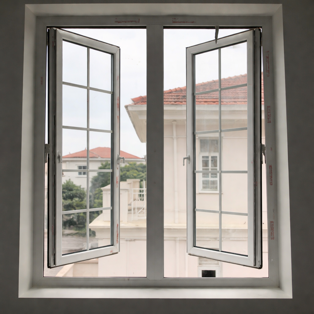 Cửa Sổ Nhôm Mở Hất 2 Cánh